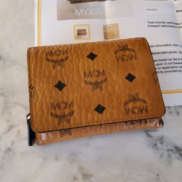 Authentic MCM Visetos Original Trifold Wallet - Picture 2 of 6